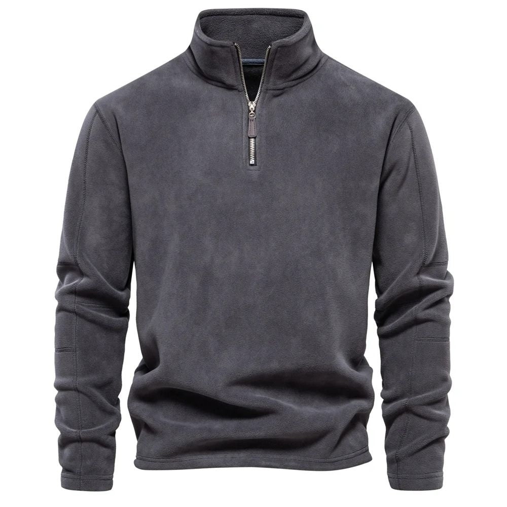 Pullover con cerniera per uomo, ideale per i giorni autunnali o invernali.